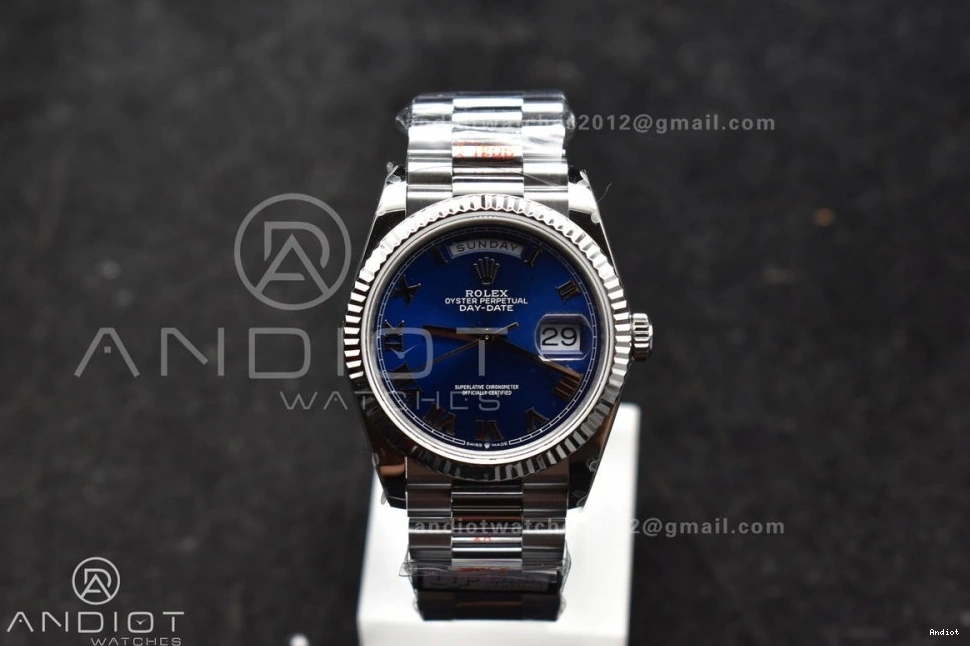 SS Bracelet V5 Weight) President on Dial Roman Best Steel DayDate 36 Edition vr3255 (Gain Blue QF 904L 0218